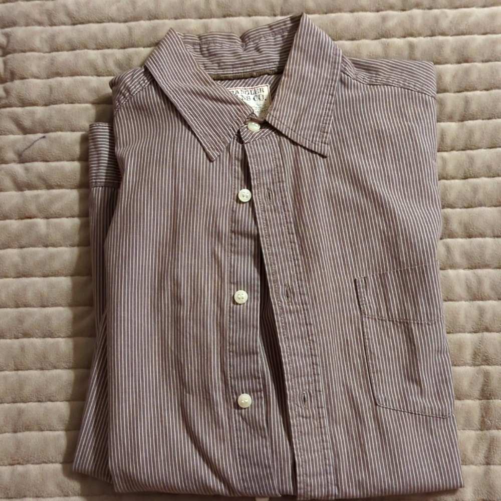 Vintage Wrangler Men's Medium Dress Shirt